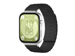 Bracelete Para Huawei Watch Fit 4 / Fit 4 Pro / Fit 3 - Silicone Magnético - Formato De I Preta