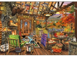 Quebra Cabeça Bluebird Adirondack Porch 2000 Peças Bluebird Puzzle