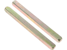 2 Peças De Fuso Porta Antigo 8x8x100mm Ferro Dourado