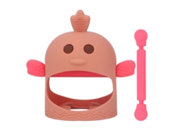 Chupete De Silicone Para Bebê Com Forma De Frango Fofo, Dientador Com 2 Cauces Para Dia E Noite, Cor De Amêndoa Seca