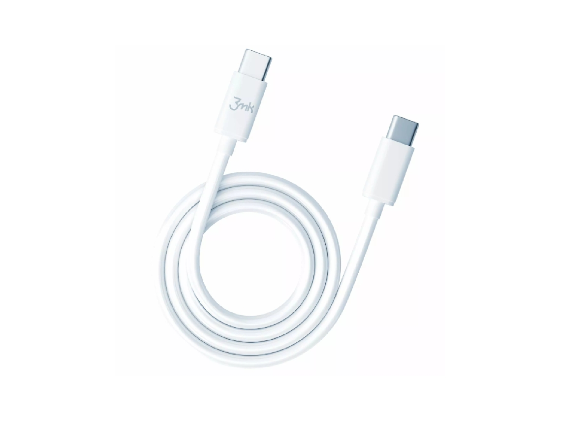 Cabo Usb-C 3Mk Hyper 2M 100W Branco 3MK