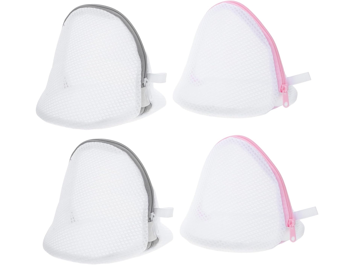 Conjunto de 4 Sacos Malha Reutilizáveis para Lavar Sutiãs e Lingerie, com Fecho Correr, Próprios CHABERLU