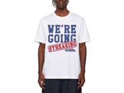 Rockinstone Old School Movie Streaking White Adult T-shirt Size:s