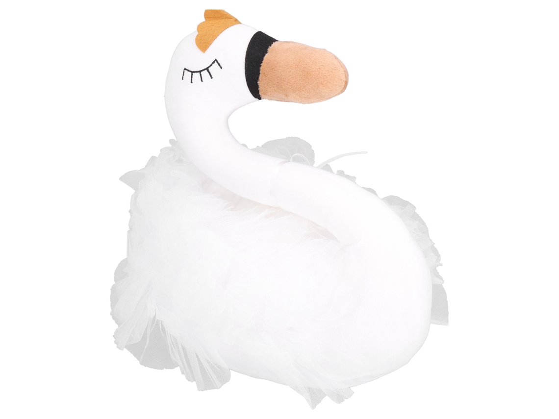 Walshlxq muñeco de Cisne de Peluche, Prop para Fotografías, Decoración de Quarto Infantil, Brinquedo para Bebês e Crianças, Presente Branco