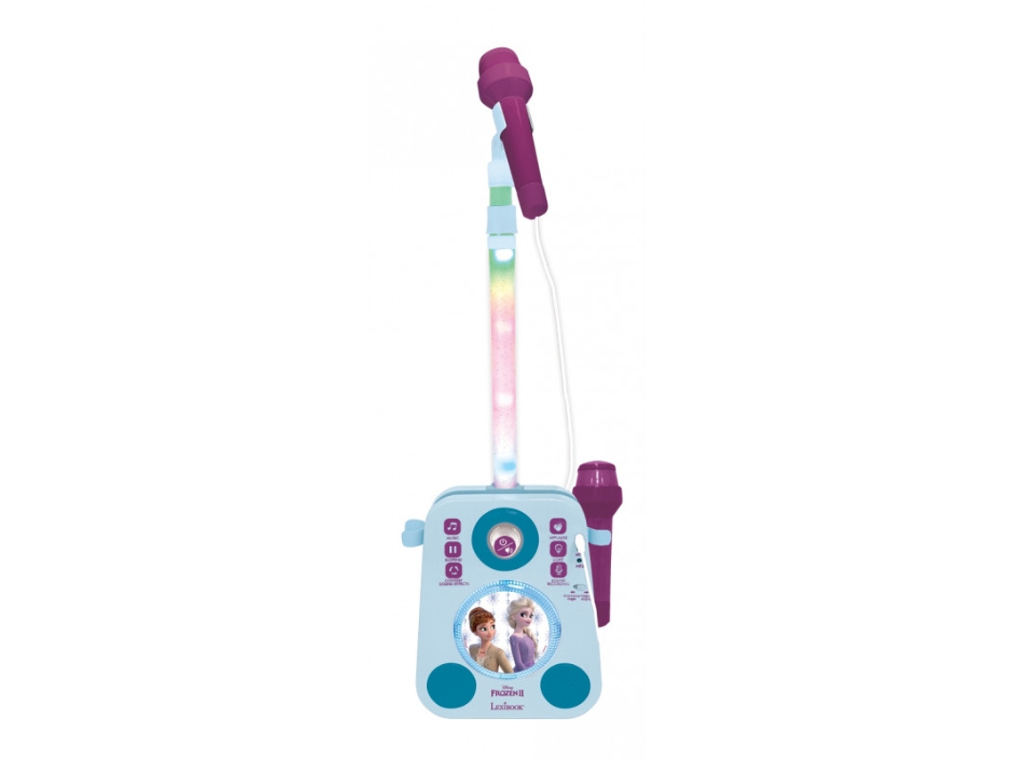 Brinquedo musical DISNEY Karaoke Frozen com dois microfones e efeitos sonoros e luminosos (Idade Mínima Recomendada: 4 anos)