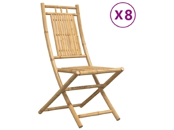 Maison Exclusive - Cadeiras De Jardim Dobráveis 8 Pcs 46x66x99 Cm Bambu