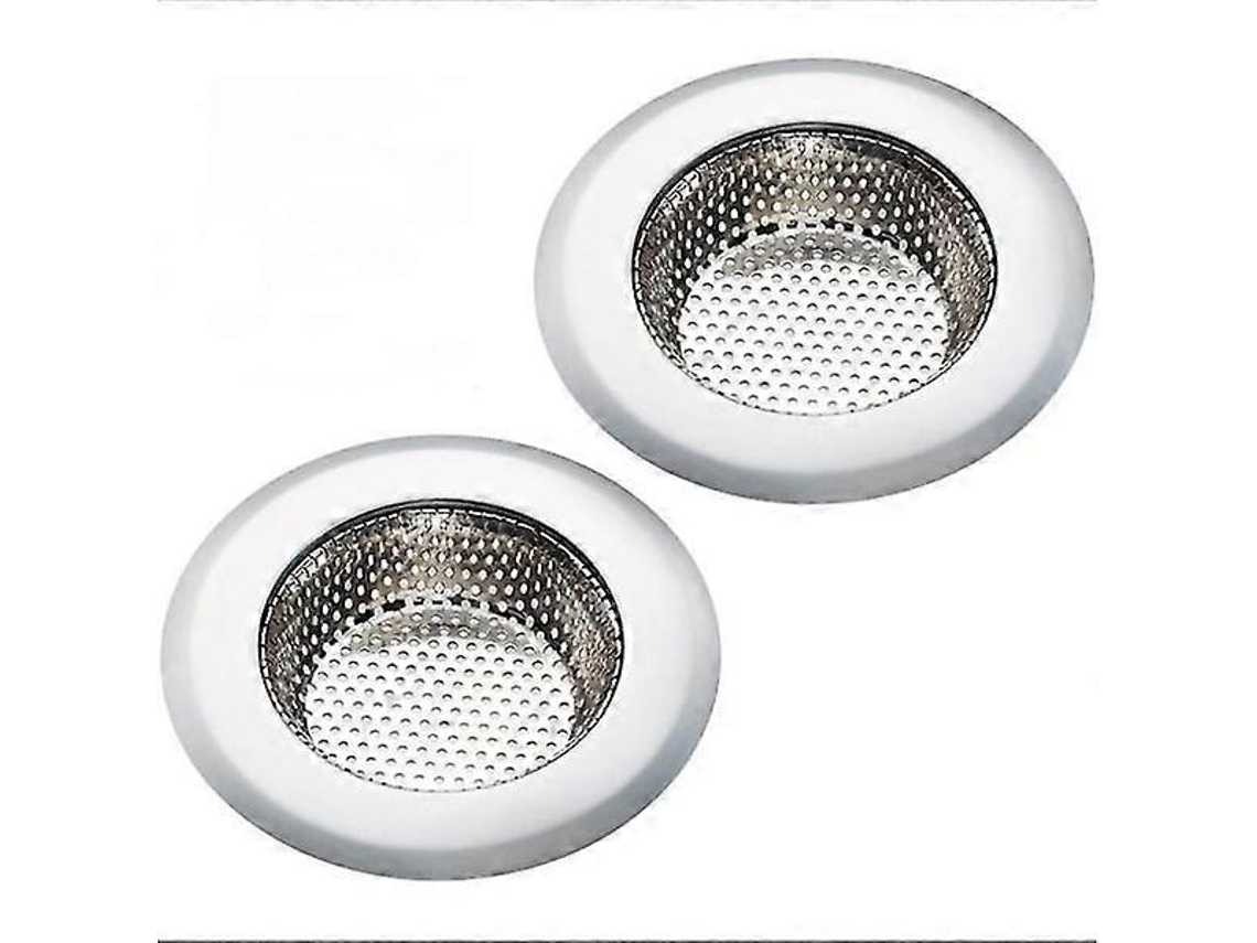 2 Ralos De Pia, Aço Inoxidável, Borda Larga De 4,5" De Diâmetro