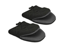 Rebe-luvas De Forno Pequenas Negras De Silicone, Proteções Para Mãos Resistentes Ao Calor Para Cozinha