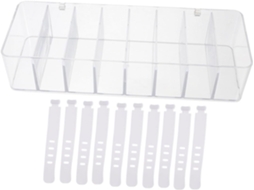 Organizador De Cabos E Carregador Para Mesa, Unissex, Design Compacto Com 8 Compartimentos E 10 Abra Gokoco