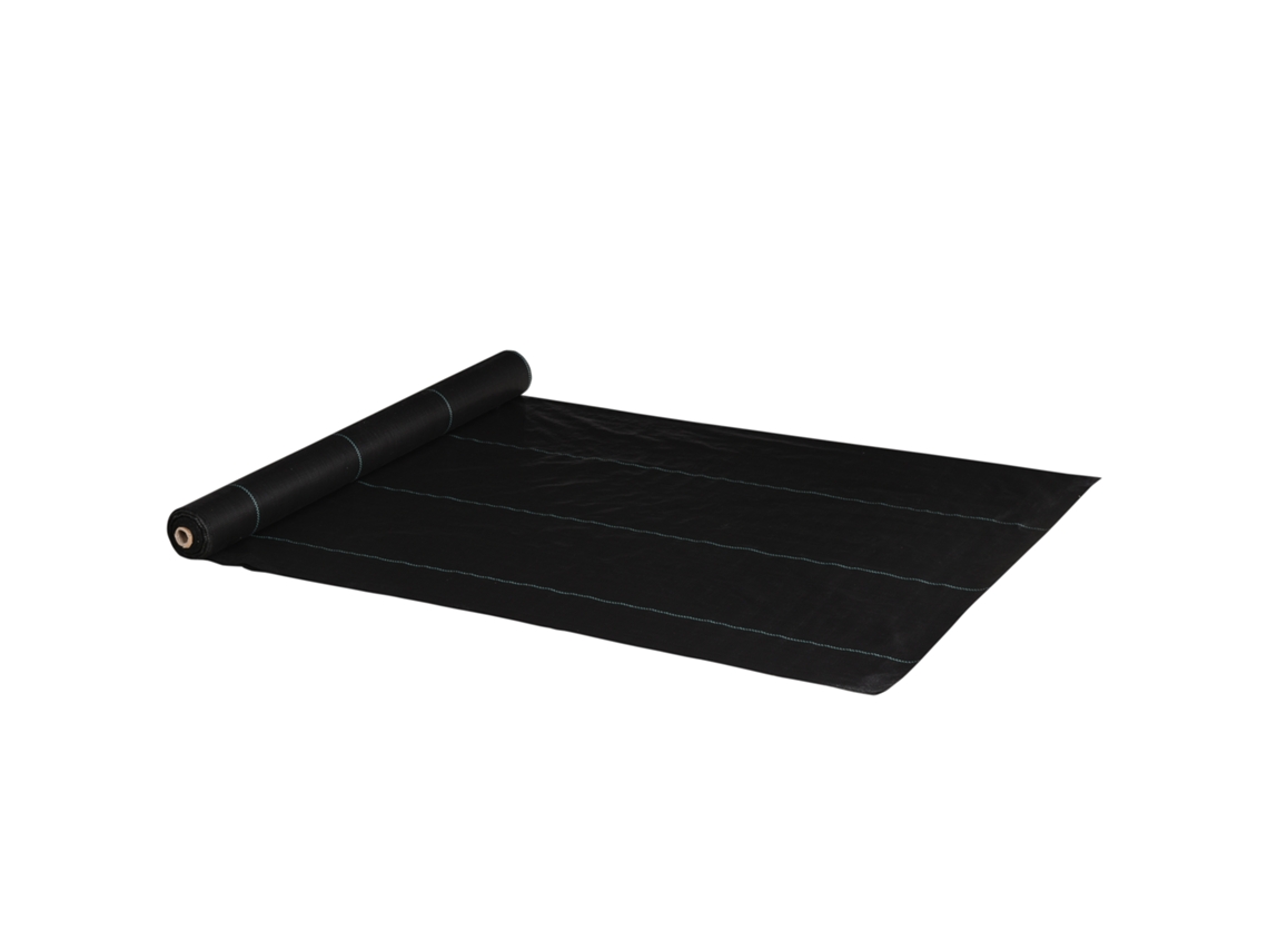 Malha Anti-erva Pp Cor Preto 2x25 M Outsunny