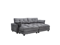 Sofá modular grande em formato de U, em chenille, com dois lugares, ideal para sala de estar, quarto e escritório. ORBITRA COMMERCE