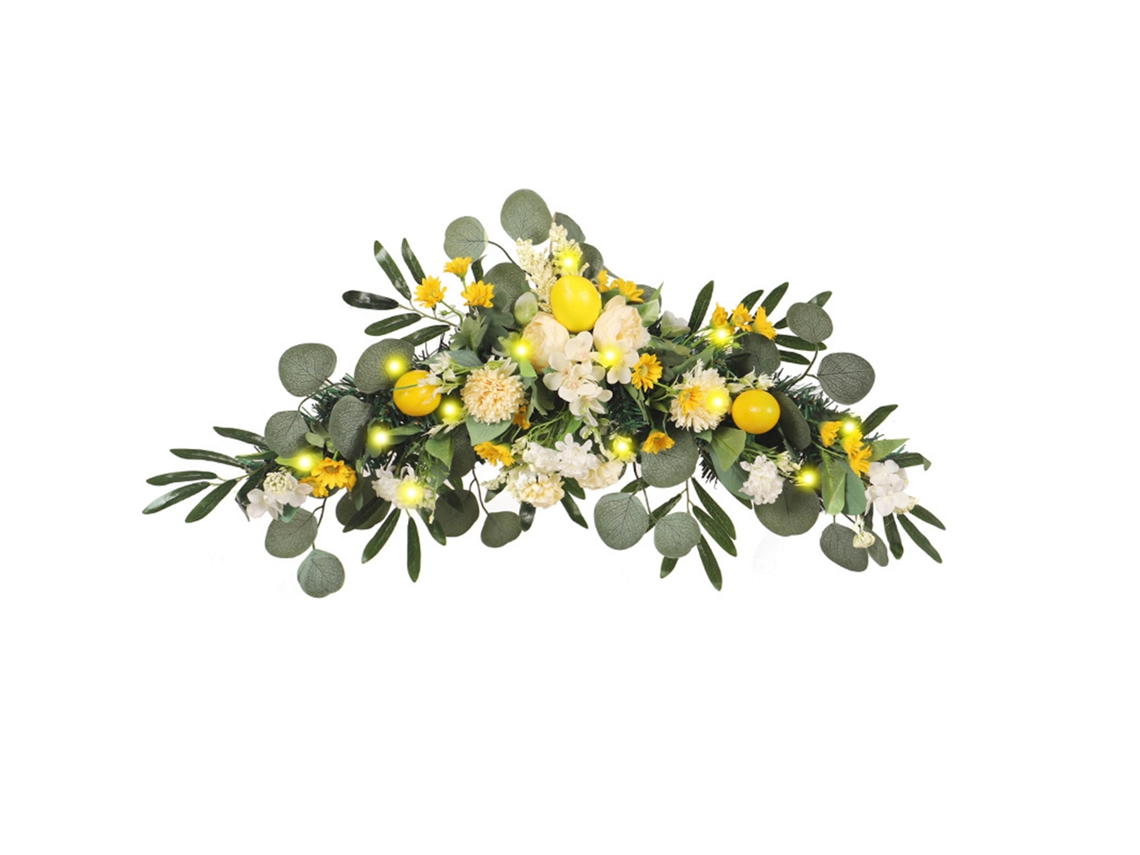 Porta de Entrada com Iluminação Peony Olive Leaf Lemon LAXISCREED