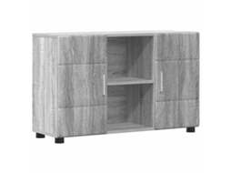 Aparador | Buffet Com Prateleira Florin Cinza Sonoma 88,5 X 30,5 X 55,5 Cm