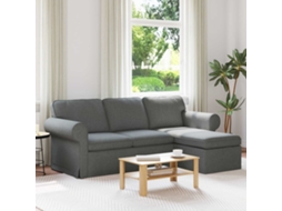Vidaxl Sofá Cinza Escuro 215 X 138 X 80 Cm Tecido