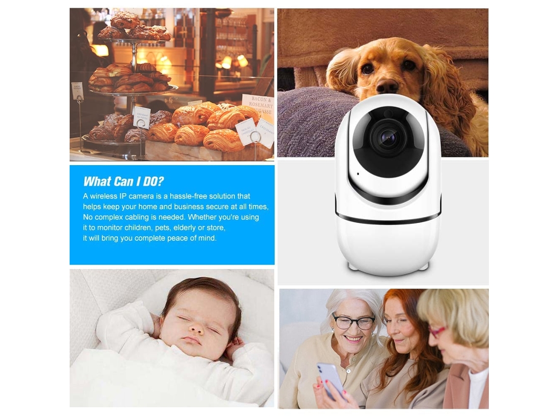 2026 câmera de Segurança Sem Fio Wifi 1080p 2mp para Interior Casa Segurança Doméstica