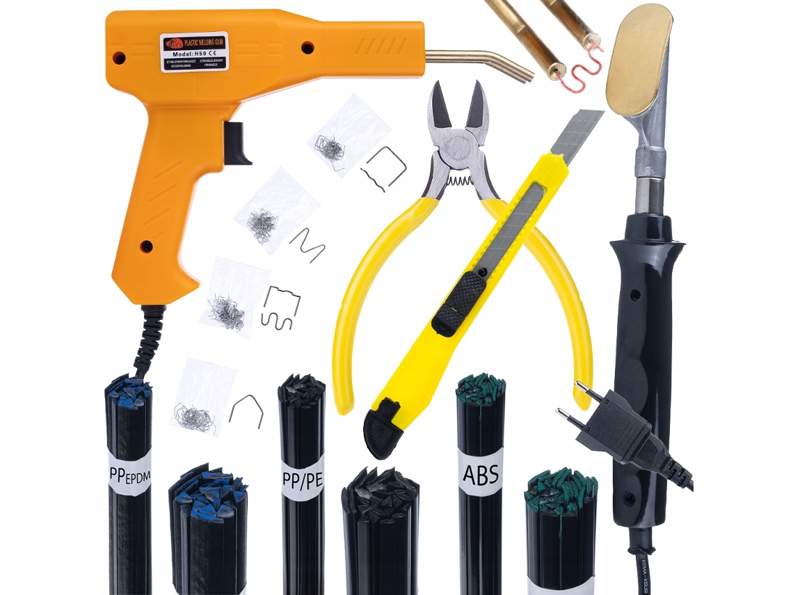 Set de Soldadura de Plástico 5 em 1 com 200 Grapas ROSFIX