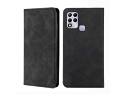 Capa De Celular Infinix Hot 11 Ru Com Aba Horizontal Magnética E Toque Suave Em Couro Sintético.