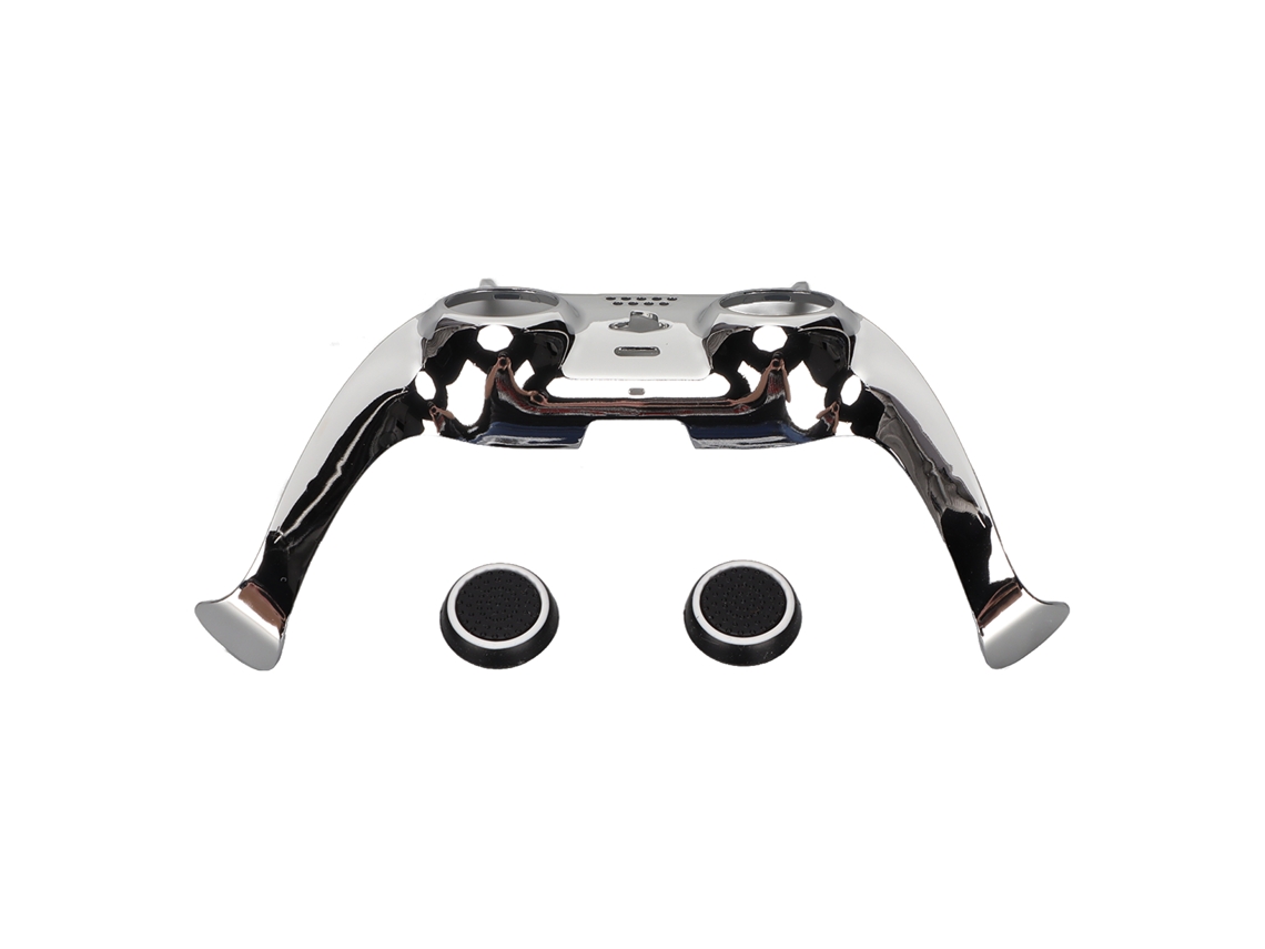Painel Frontal Controle Ps5 LAXISCREED Prata com Capas