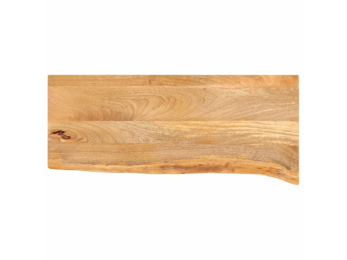 Vidaxl Tampo De Mesa C/ Borda Viva 90x30x3,8 Cm Mangueira Maciça