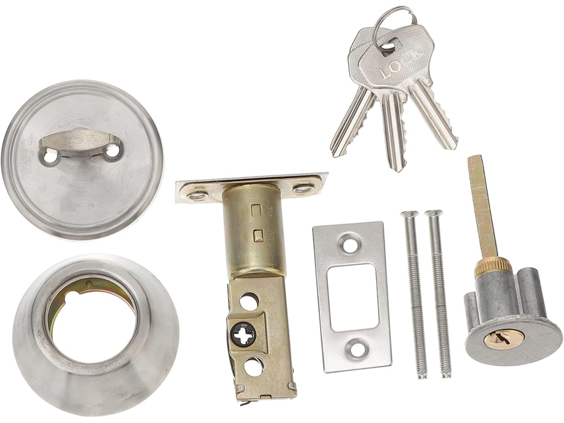 Conjunto De Fechadura Aço Inoxidável Para Porta, Com Trava De Segurança E Privacidade, Para Entrada De Porta Residencial