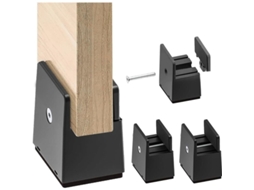 Lurelia Elevador Para Móveis, Conjunto De 4, Ajustável, Reforçado, Em Feltro, Para Cama, Sofá E Mesa, 5 Cm, Preto