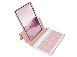 Lurelia Capa Com Teclado Bluetooth Para Ipad 7 10.2, Giratória, Acrílico, Rosa