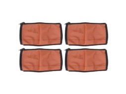 Mali 4pcs Capa de Alça de Carrinho de Bebê Couro Pu Lavável Universal com Zíper Marrom