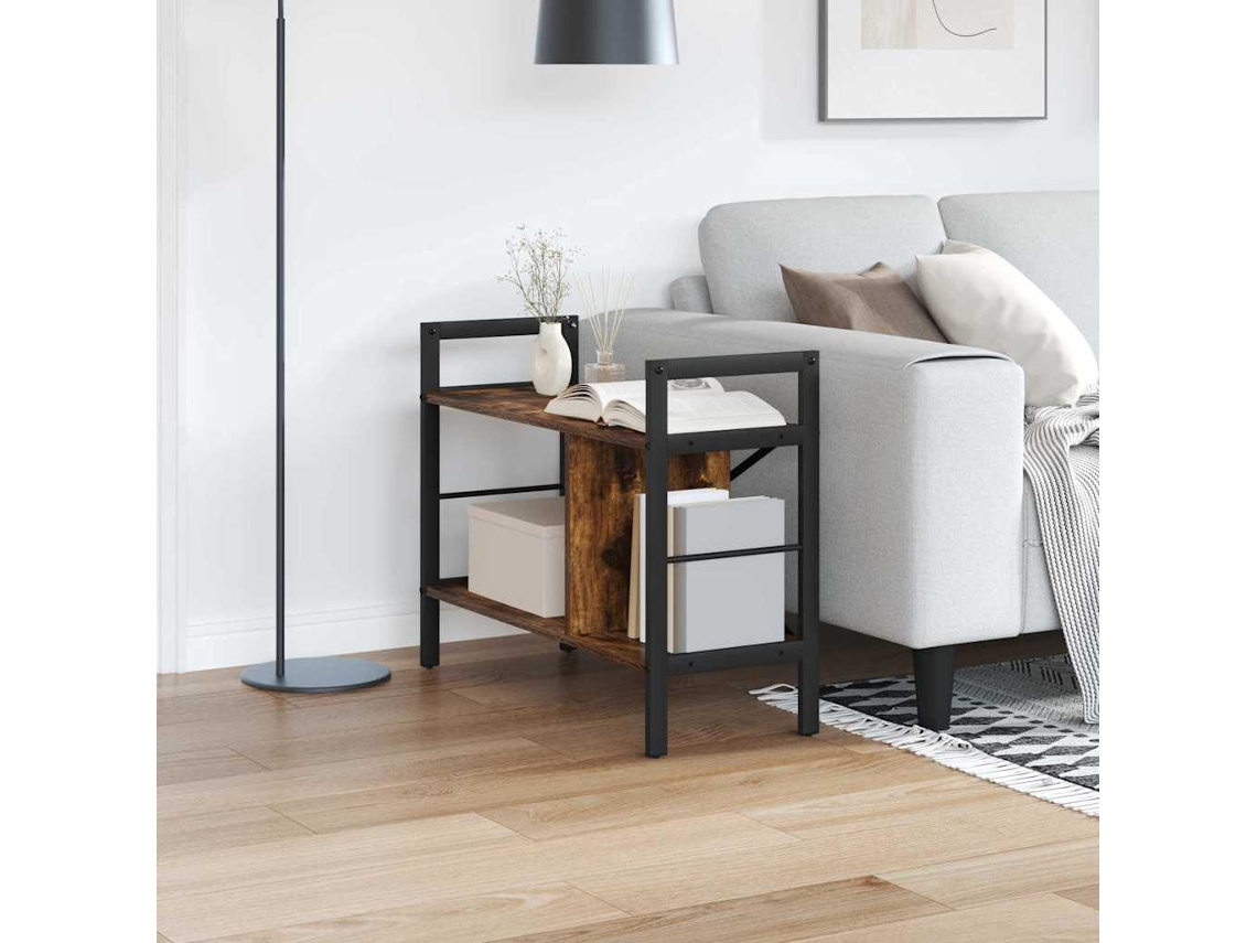 Vidaxl Estante 3 Níveis 75 X 30 X 58,5 Cm Derivados De Madeira