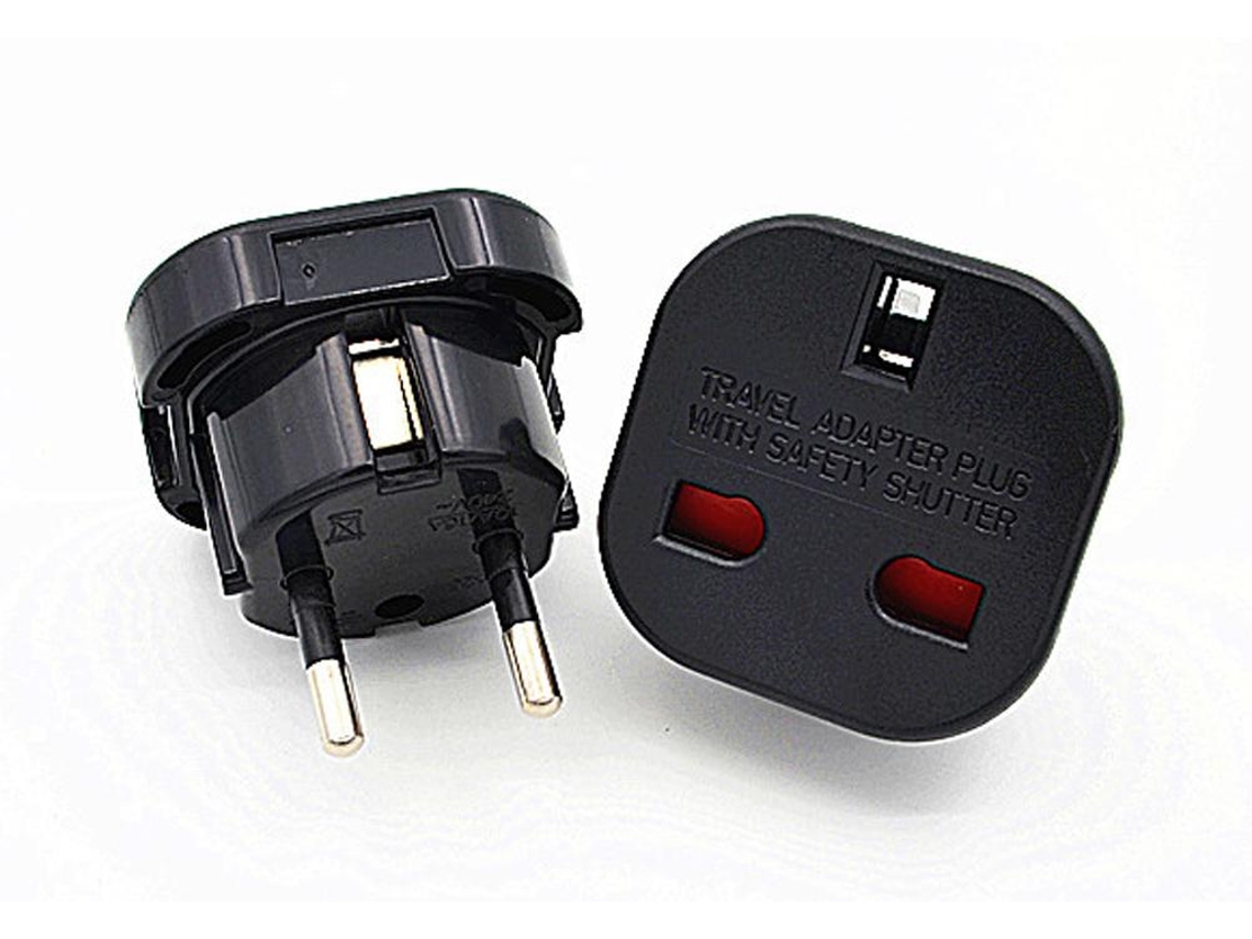 Adaptador de Tomada Multi4you UK para EU Preto