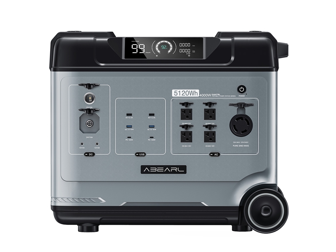 Estação De Energia Portátil Oukitel P5000 Pro 5120wh Bateria Lifepo4 4000w Saída Ac Ups Controlo Inteligente De Temperatura