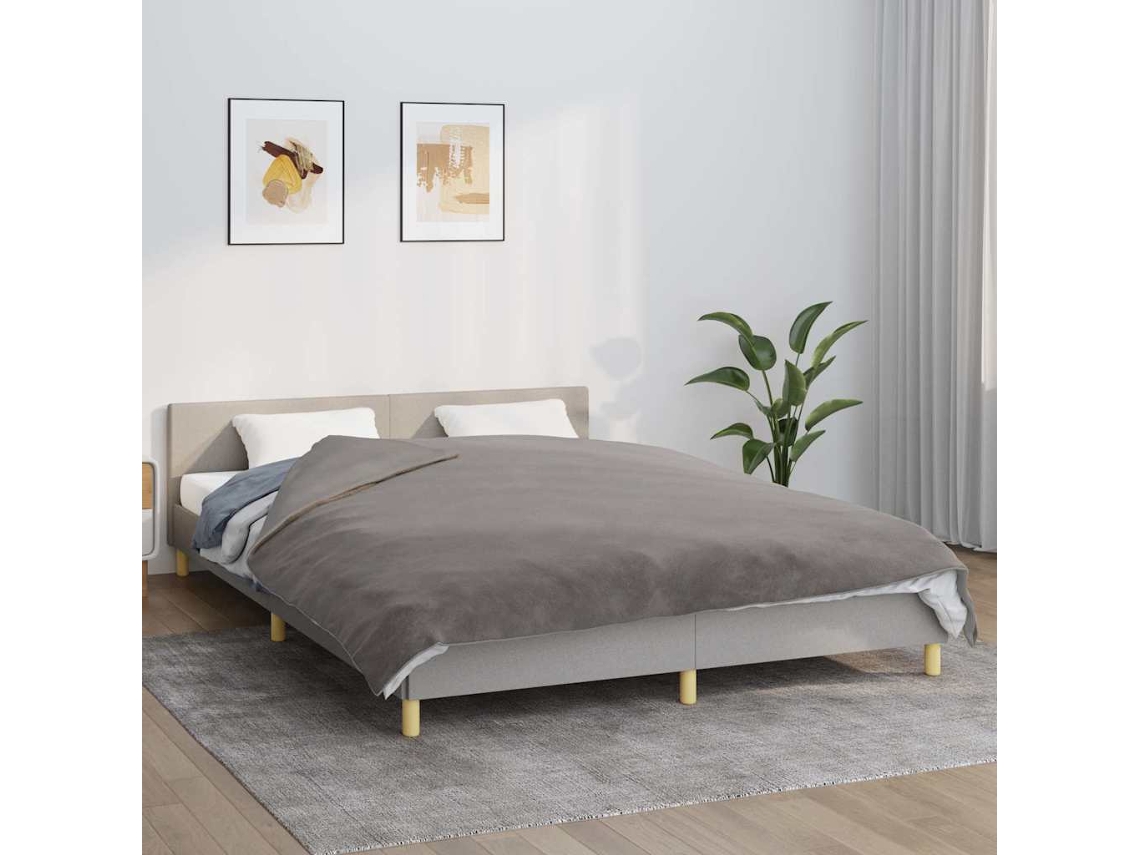 Vidaxl Manta Pesada C/ Cobertura 13 Kg 200x225 Cm Tecido Cinzento