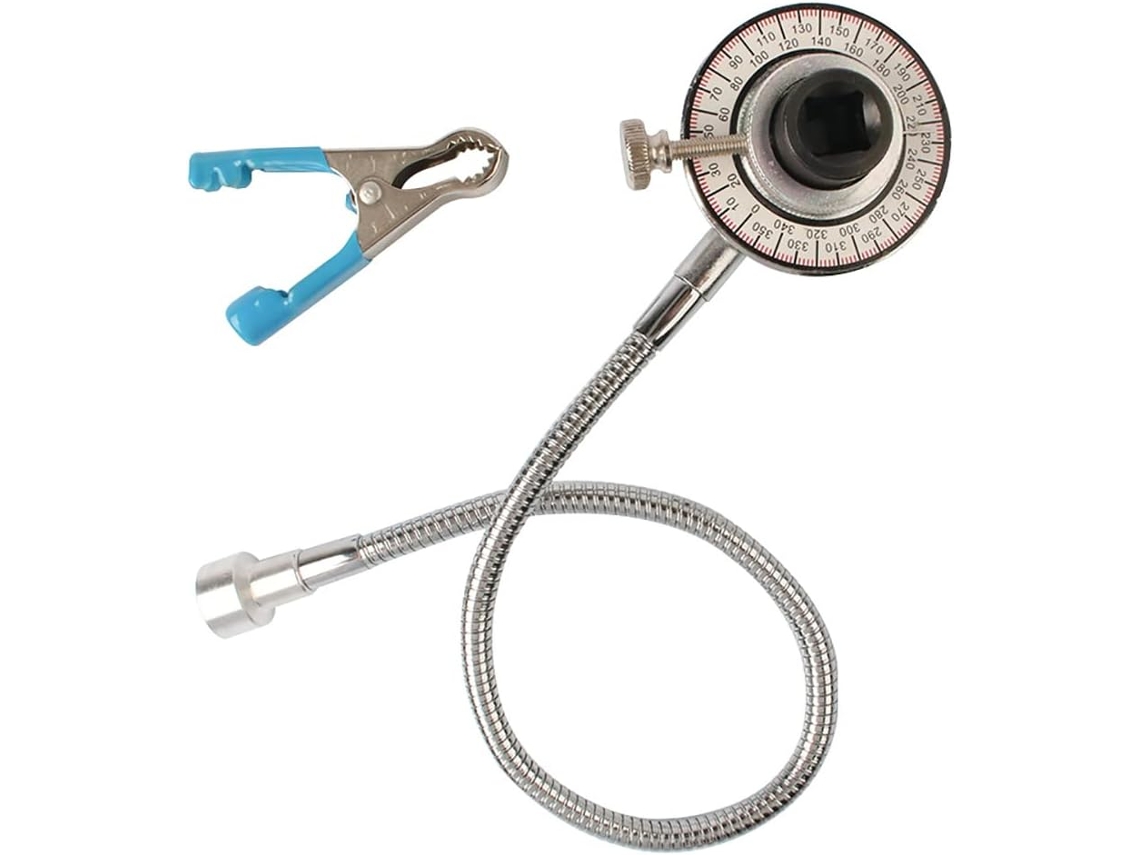 Medidor de ângulo torque, conjunto chave torque profissional ajustável em 360° 1/2''. aço com dois flexibili... | S/MARCA