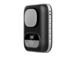 Mini ventilador de cintura MDUG, ultrafino, 3 cm, bateria 4000 mAh, cor preta
