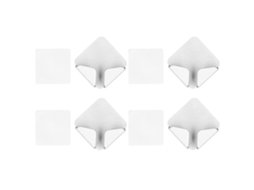 4pcs Suporte de Cabo de Energia de Parede Sem Furar Autoadesivo Porta Plug Prateado para Casa