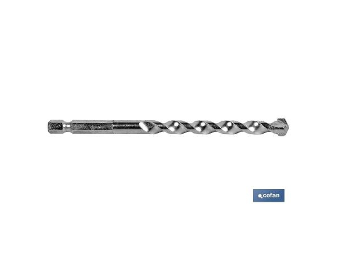 Broca profesional para muros mango hex. 1/4 10 mm