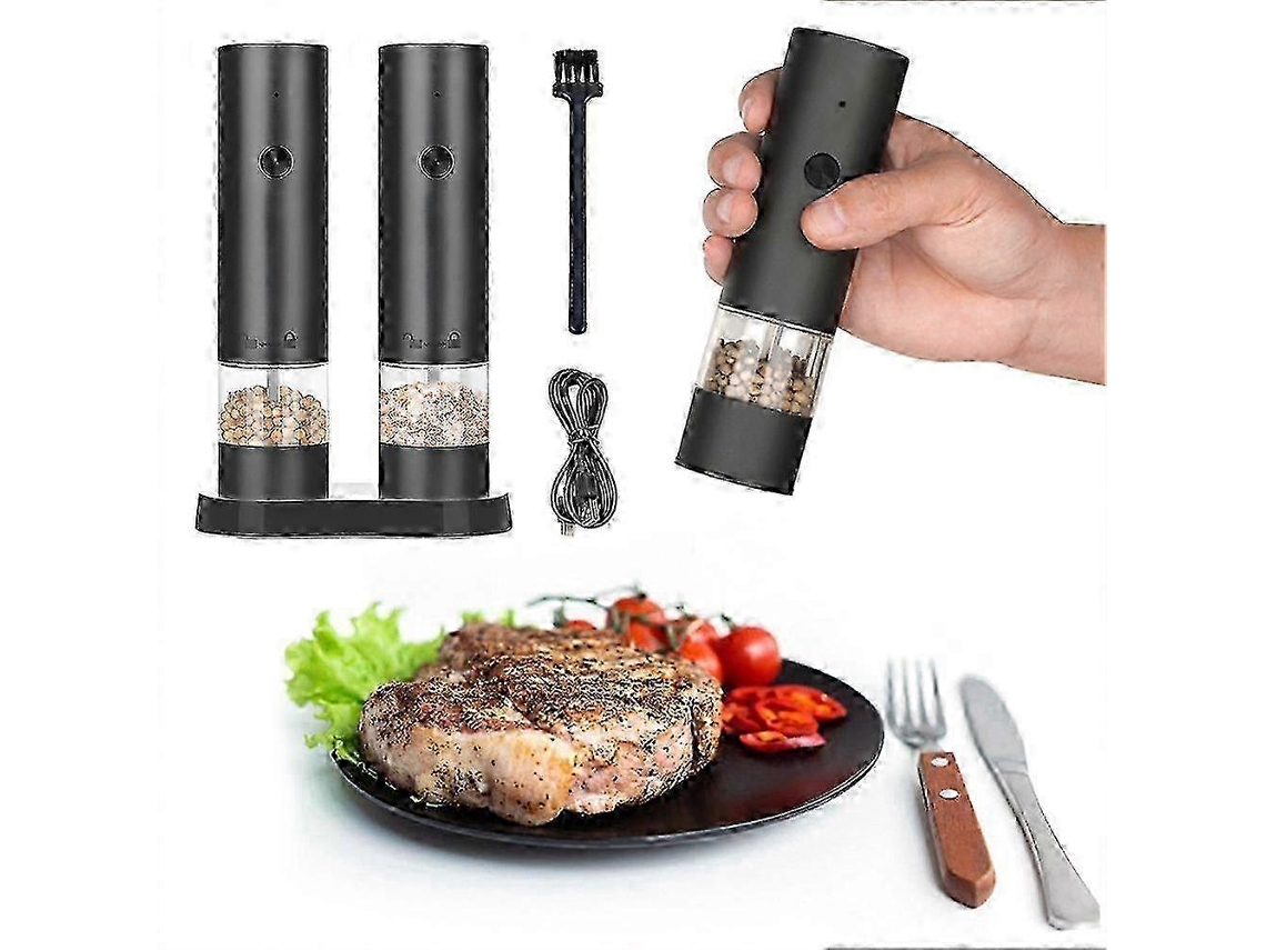 Moedor Elétrico De Sal E Pimenta, Recarregável Via Usb, Com Ajuste De Moagem. Nostalgia88