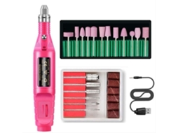 Lixa de unha elétrica, kit profissional de manicure e pedicure, lixa de unha com estojo de manicure 154 S/MARCA