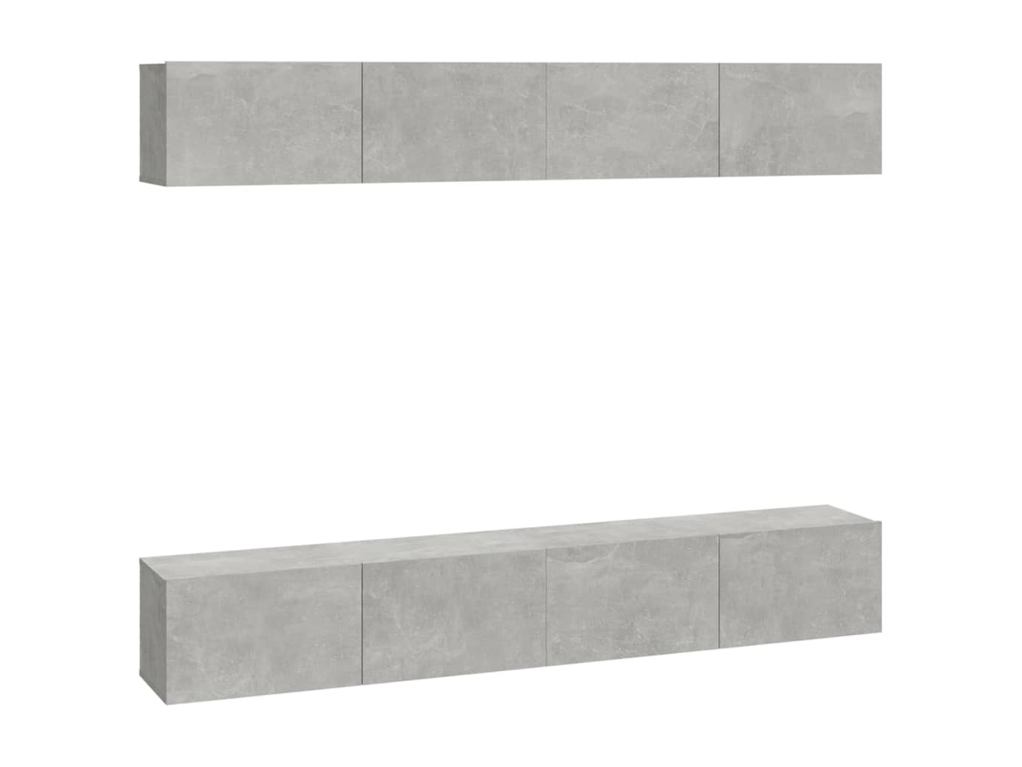 Wall-mounted Tv Cabinet Set, Wall-mounted Tv Cabinet Sets Vidaxl Cinzeto Madeira Processada (n/a)