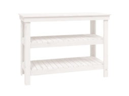 Work Bench, Work Benches Vidaxl Branco Madeira De Pinho (110.5 X 50 X 80 Cm)
