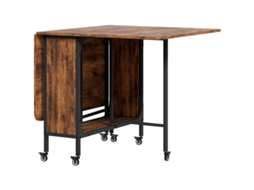 Mesa Redonda Extensível Mármore X Preta 100 140cm