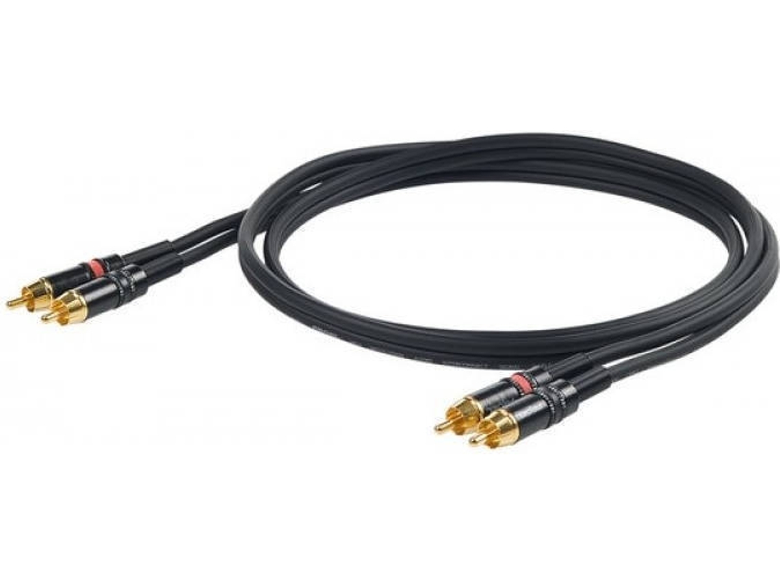 Cabo de Áudio PROEL (RCA - 3 m - Preto)