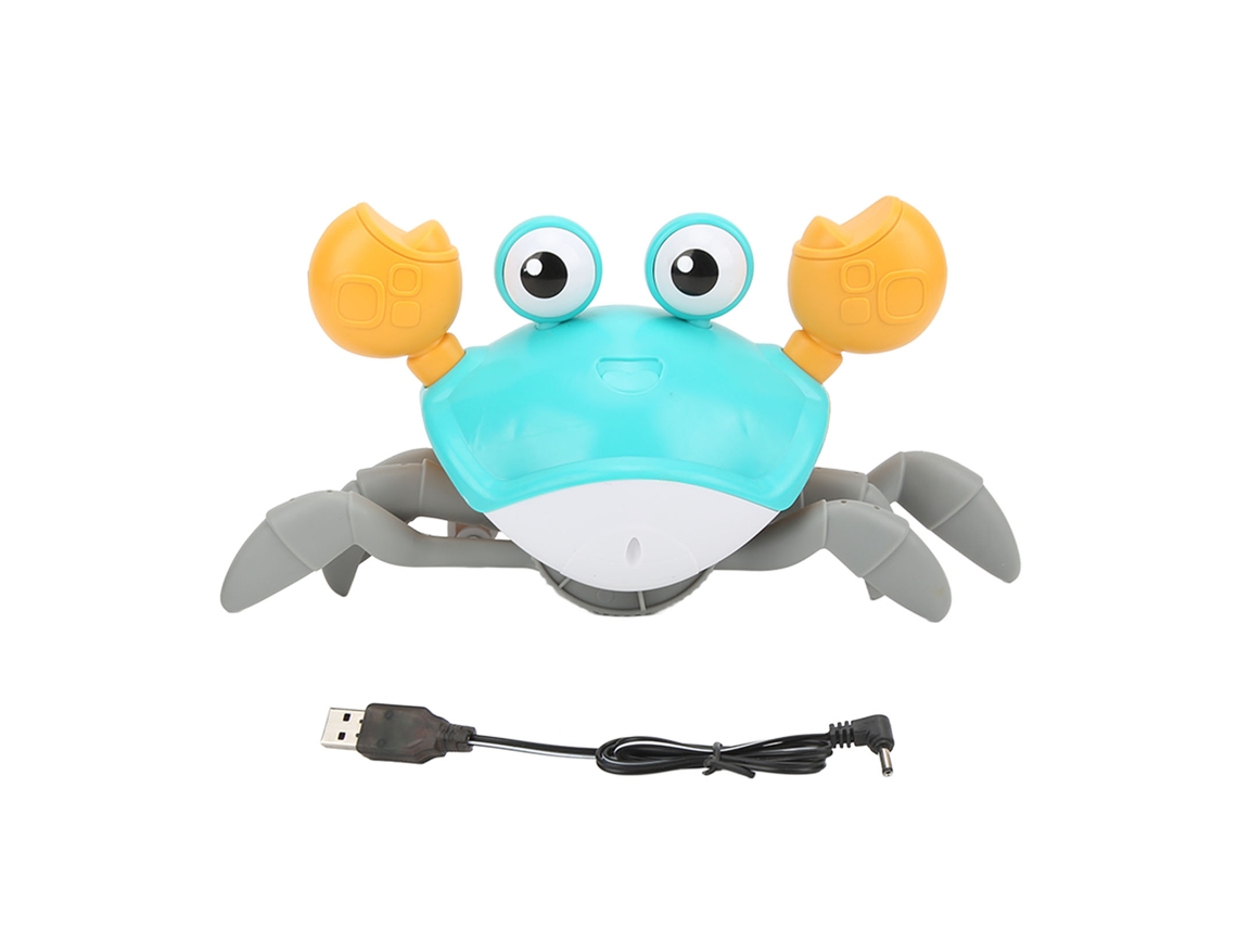 KOFIHETY Brinquedo De Caranguejo Usb Recarregável Com Música E Luz, Evita Obstáculos Automaticamente, Brinquedo Para Bebê