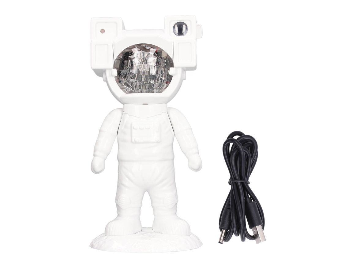 Projetor De Estrelas Em Formato Astronauta Com Quatro Modos Projeção, Cabeça Giratória E Alimentação Usb Para Decoração Mesas Quar Aquaforge