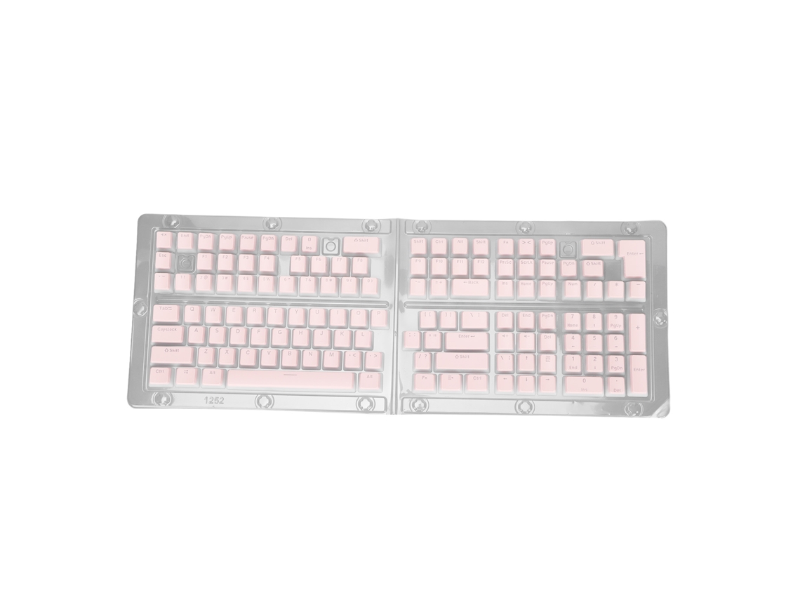Teclas De Teclado Translúcidas De Pudim Pbt Rosa