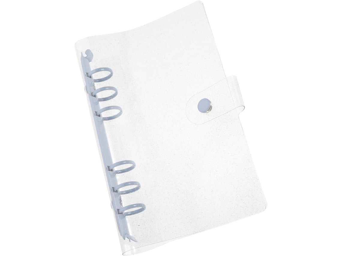 Capa Protetora Transparente Em Pvc Para Caderno Com Botão De Pressão, Recarregável E Seis Compartimentos