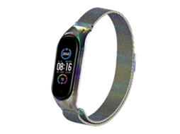 Pulseira De Aço Inoxidável Magnética De Cor Sólida Para Xiaomi Mi Band 5 Milano (prateada)