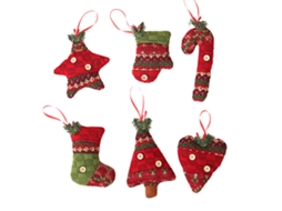 Laxiscreed Pack De 6 Enfeites De Natal Criativos Para Árvore - Decoração Festiva