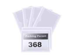 KOFIHETY Porta Permissão De Estacionamento 6 Unidades, Adesivo Transparente Para Carro, Porta Cartões Para Vidro, Permissões, Crachás, Passes, Bilhetes E Notas