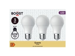 Lâmpada LED Standard E27 2700K 60W BOOST emb. 3 un