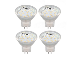 Conjunto de 4 Lâmpadas Mr11 com 12 Leds, 2w, 300 Lúmens, para Iluminação de Jardim CHABERLU